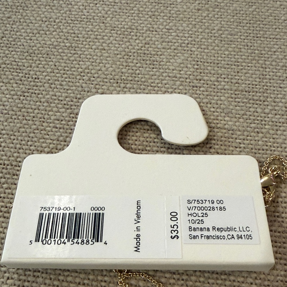 Banana Republic Cubic Zirconia Solitaire Necklace/NWT - Picture 7 of 9